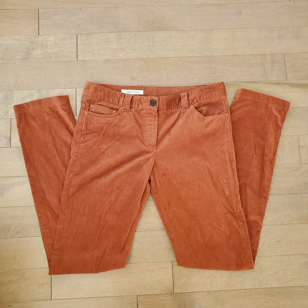 Rust orange Judith & Charles skinny pants